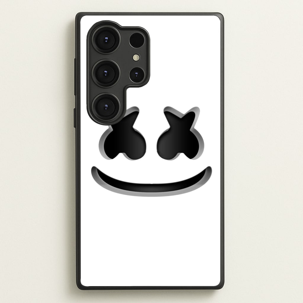 White Helmet DJ Helmet - Marshmello Phone Case for Galaxy S25 Ultra
