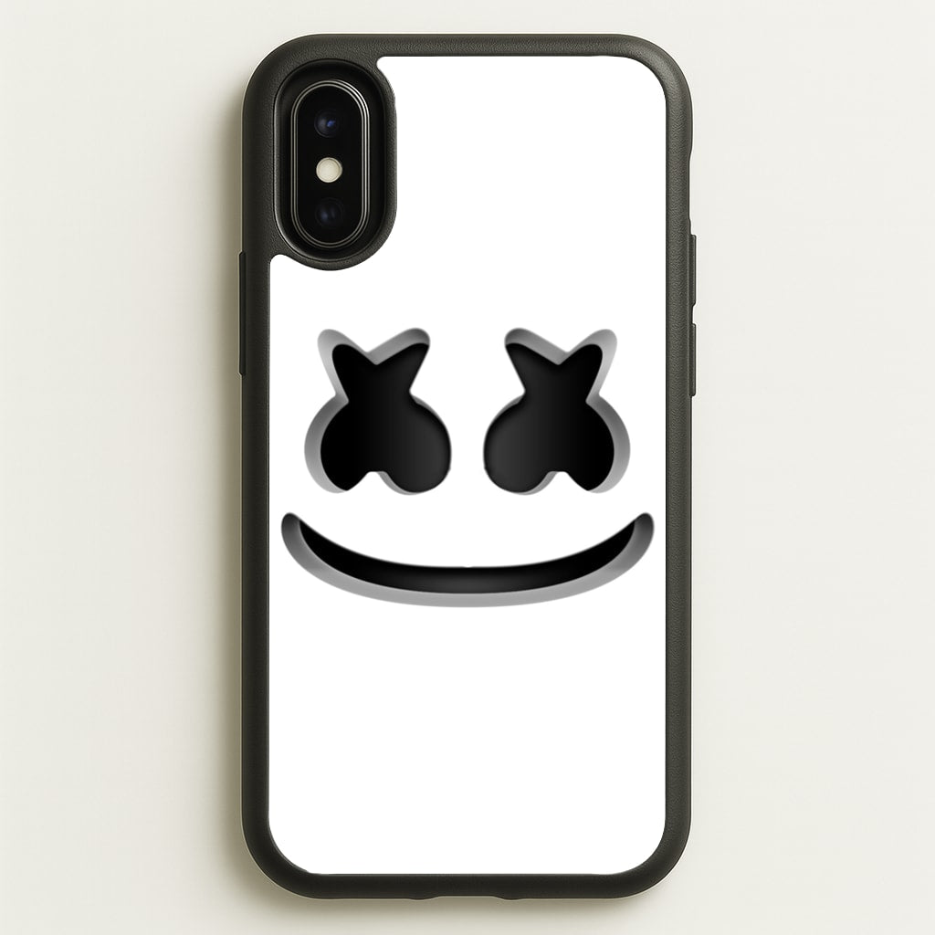 White Helmet DJ Helmet - Marshmello Phone Case for iPhone X / XS