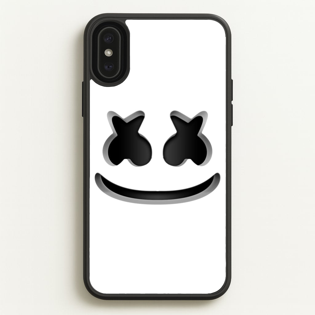 White Helmet DJ Helmet - Marshmello Phone Case for iPhone XS Max