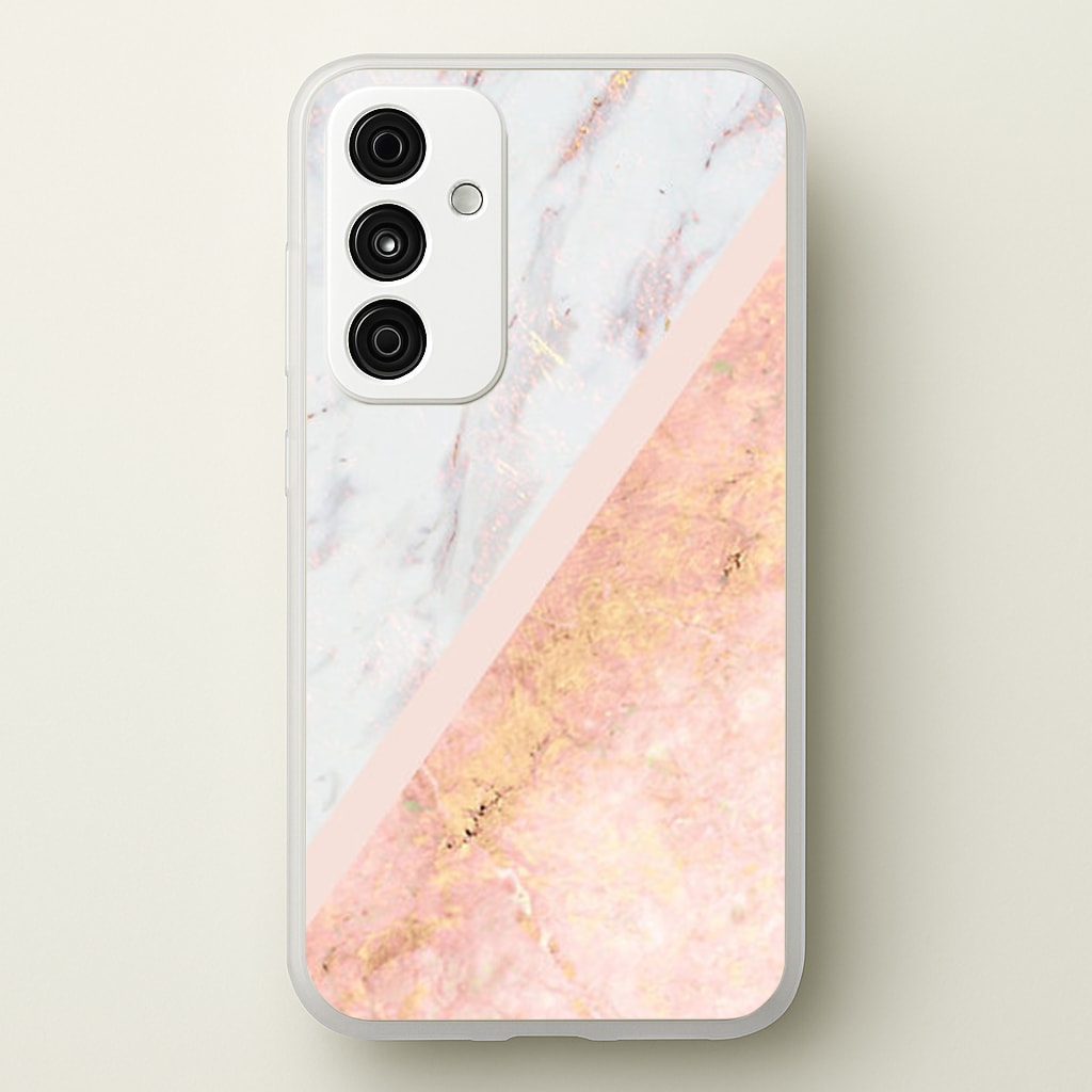 Marble and Rose Gold - marble Phone Case for Galaxy A55