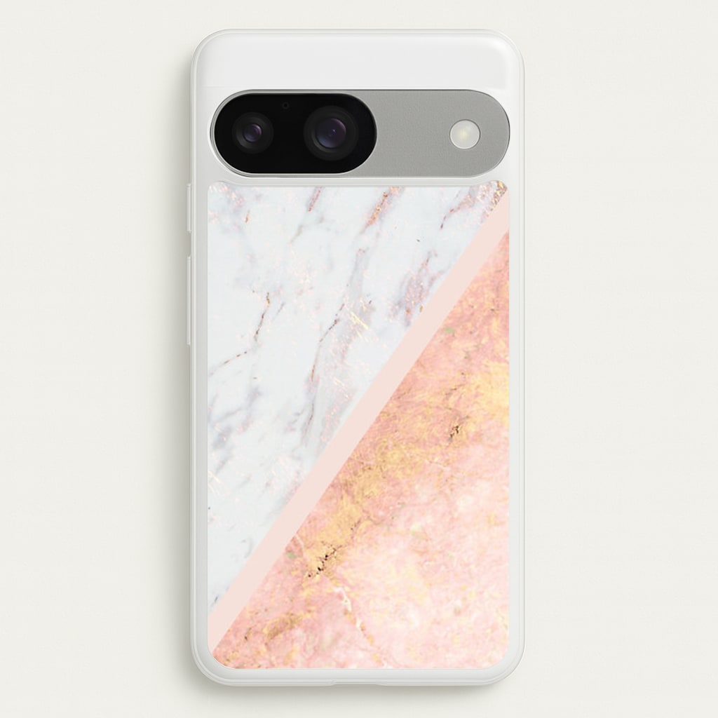 Marble and Rose Gold - marble Phone Case for Google Pixel 9 / 9 Pro