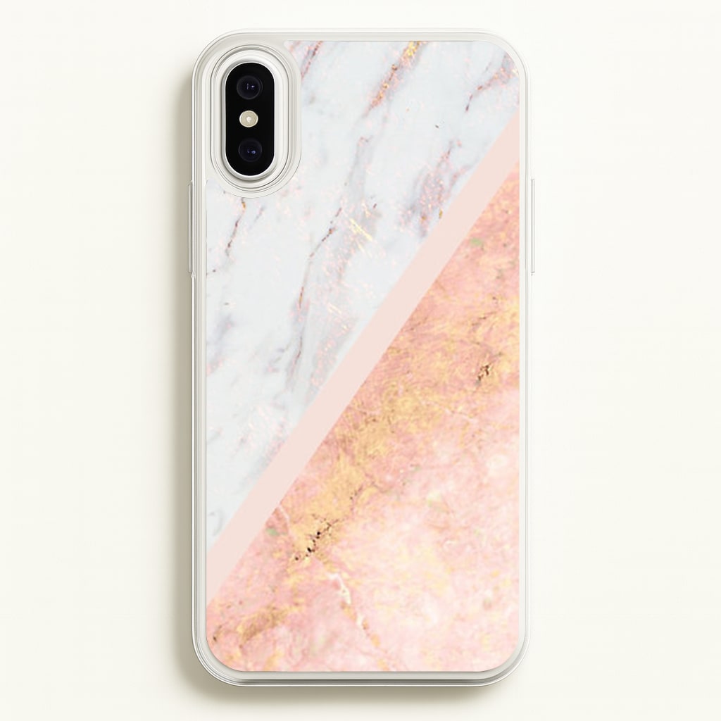 Marble and Rose Gold - marble Phone Case for iPhone XS Max