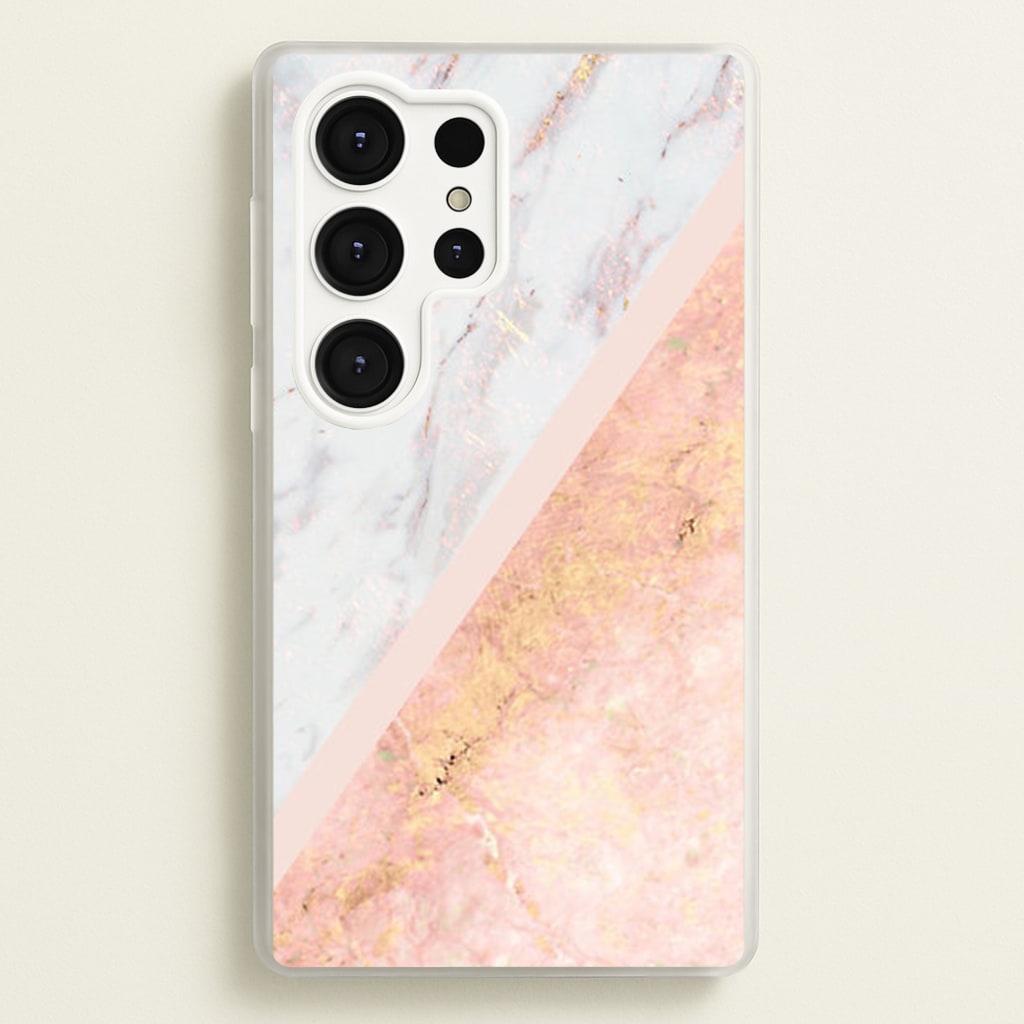 Marble and Rose Gold - marble Phone Case for Galaxy S25 Ultra