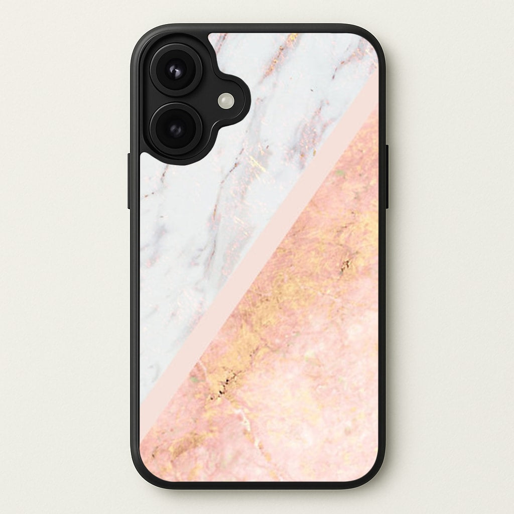 Marble and Rose Gold Phone Case for iPhone 17