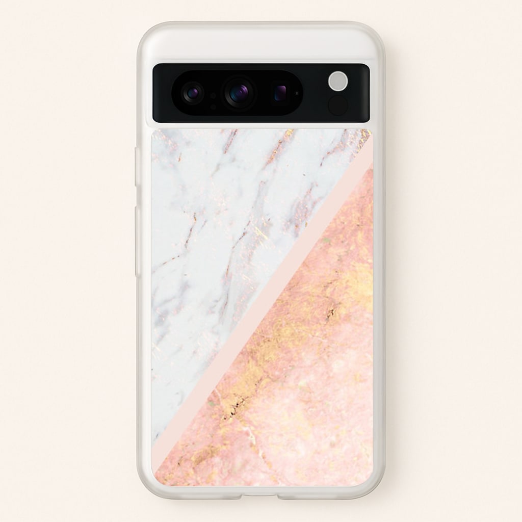Marble and Rose Gold - marble Phone Case for Google Pixel 8 Pro