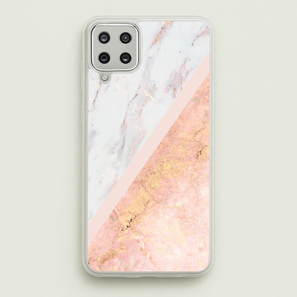 Marble and Rose Gold - marble Phone Case for Galaxy A12