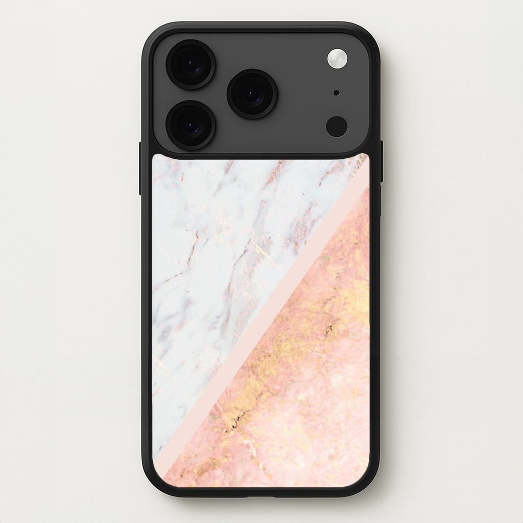 Marble and Rose Gold Phone Case for iPhone 17 Pro Max