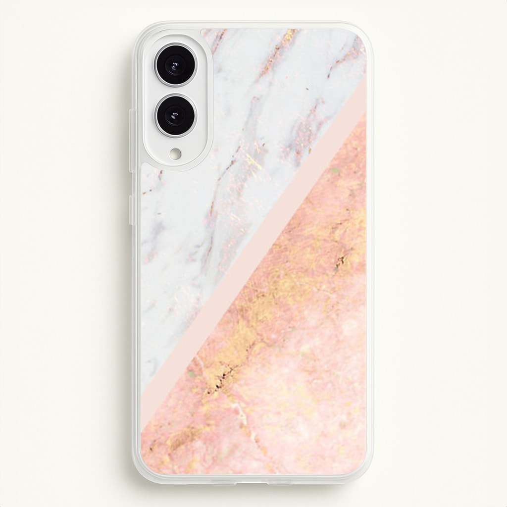 Marble and Rose Gold - marble Phone Case for Galaxy S25 Edge