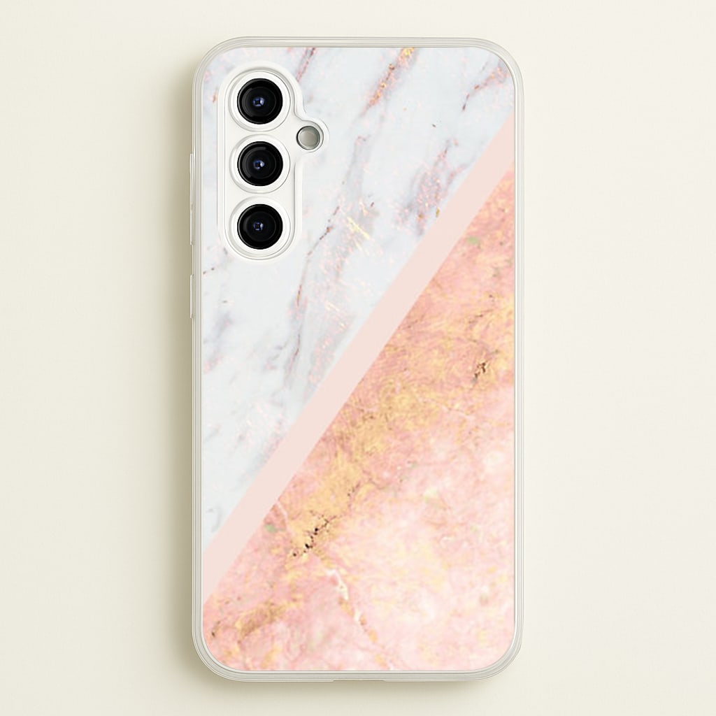 Marble and Rose Gold - marble Phone Case for Galaxy A54