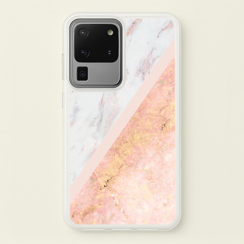 Marble and Rose Gold - marble Phone Case for Galaxy S20 Ultra