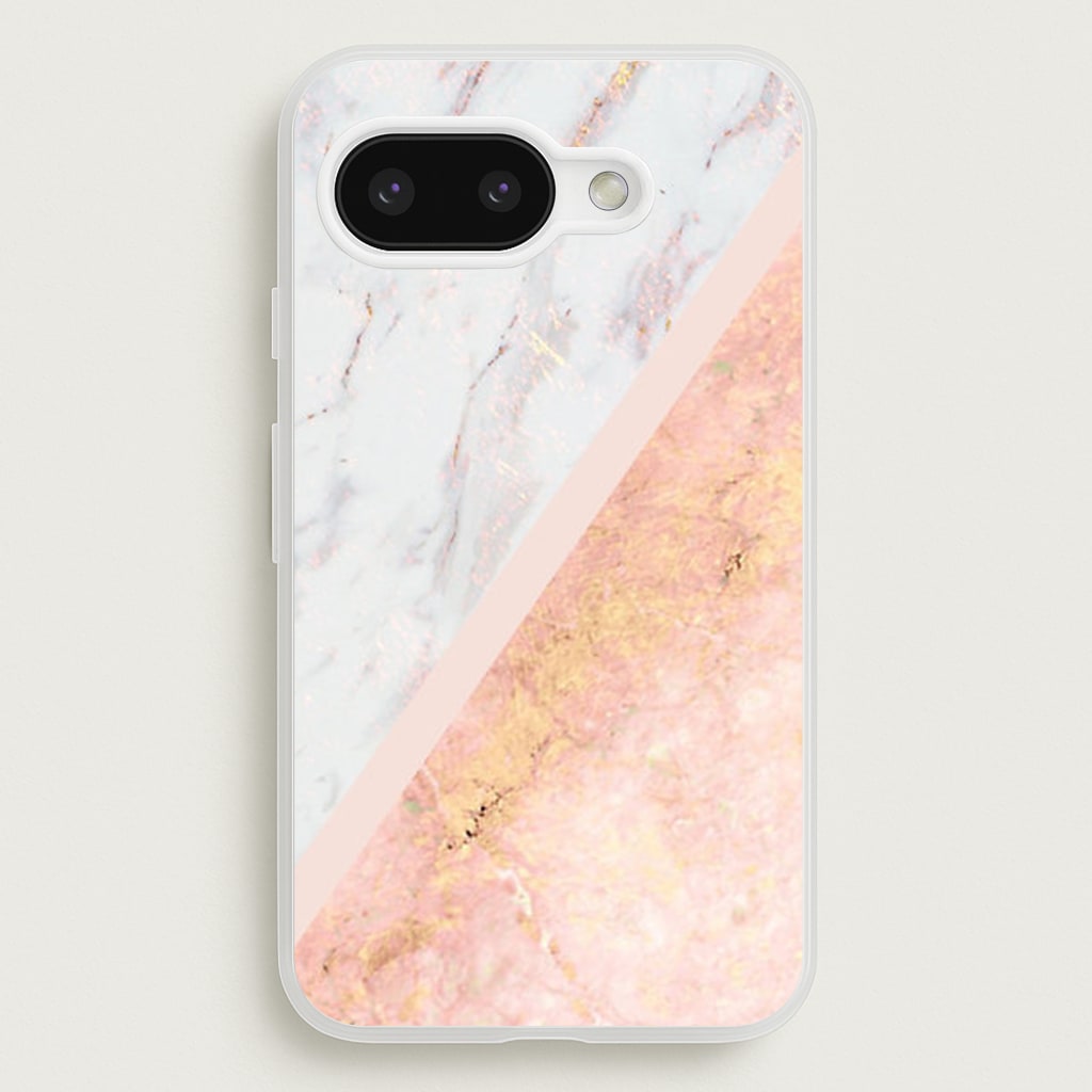 Marble and Rose Gold - marble Phone Case for Google Pixel 9a