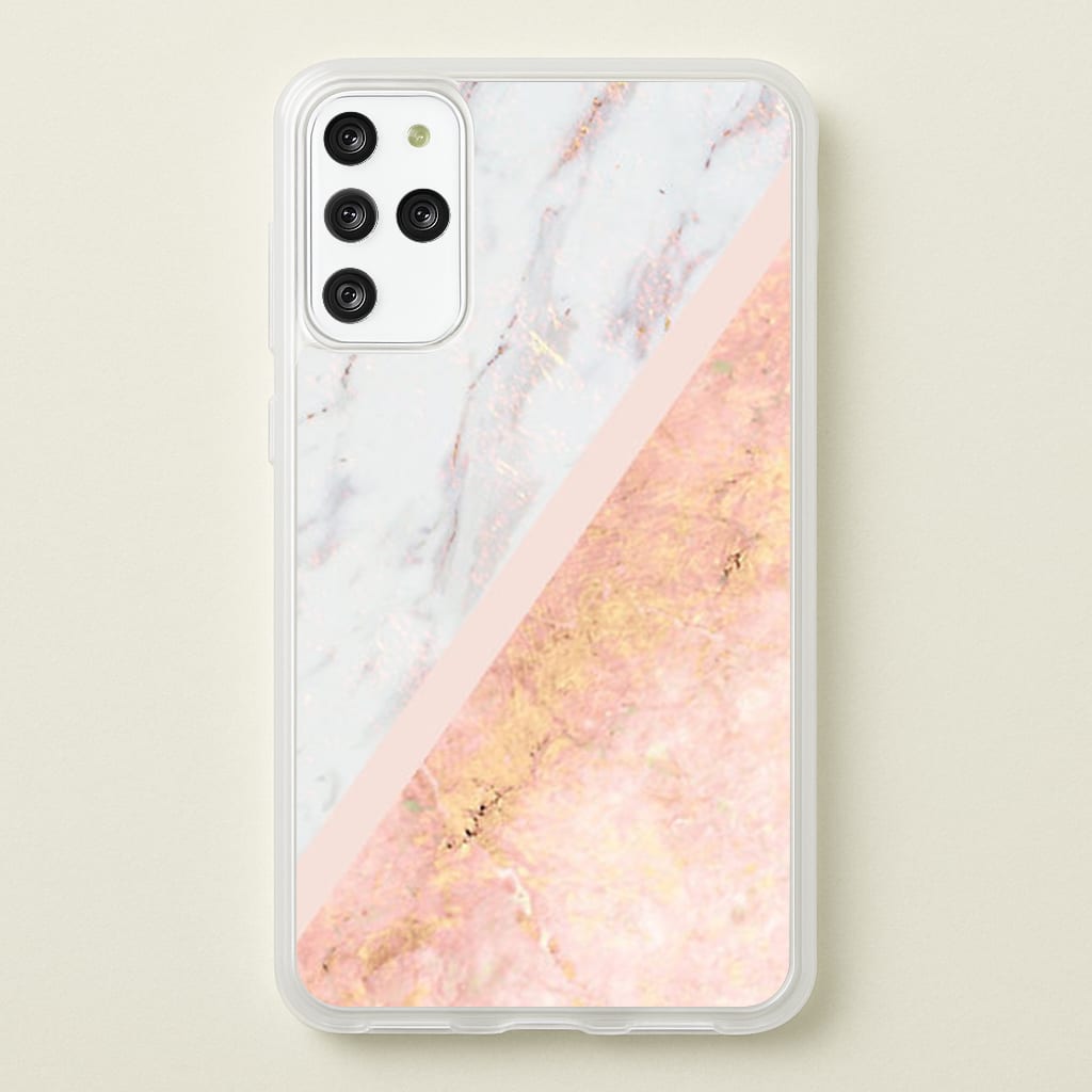 Marble and Rose Gold - marble Phone Case for Galaxy S20 Plus