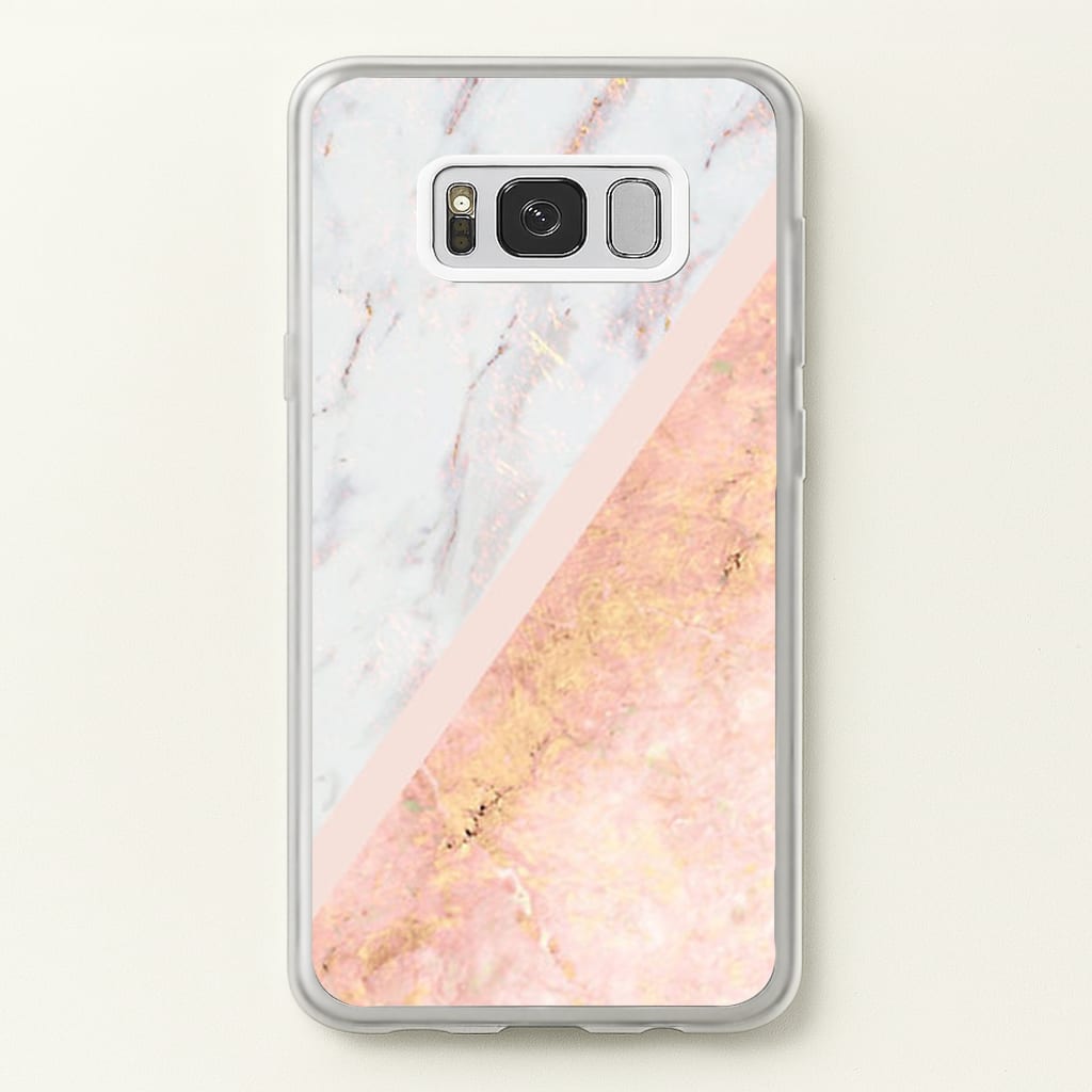 Marble and Rose Gold - marble Phone Case for Galaxy S8 Plus