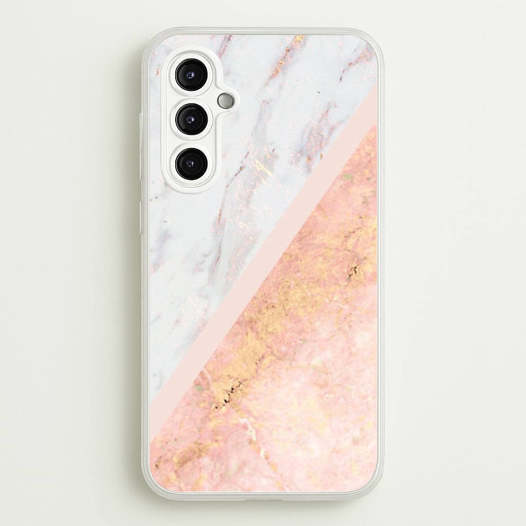 Marble and Rose Gold - marble Phone Case for Galaxy A14