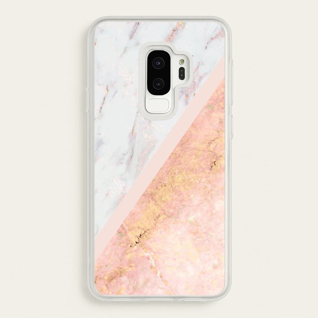 Marble and Rose Gold - marble Phone Case for Galaxy S9 Plus