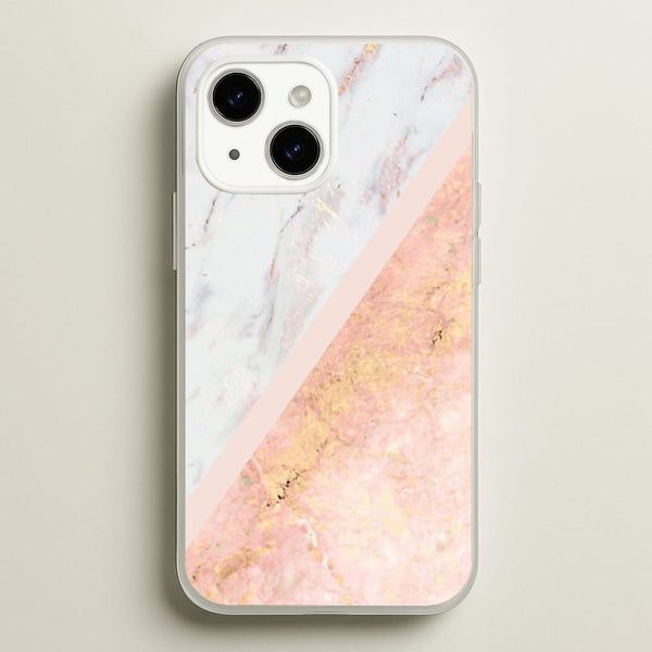 Marble and Rose Gold - marble Phone Case for iPhone 15 Plus