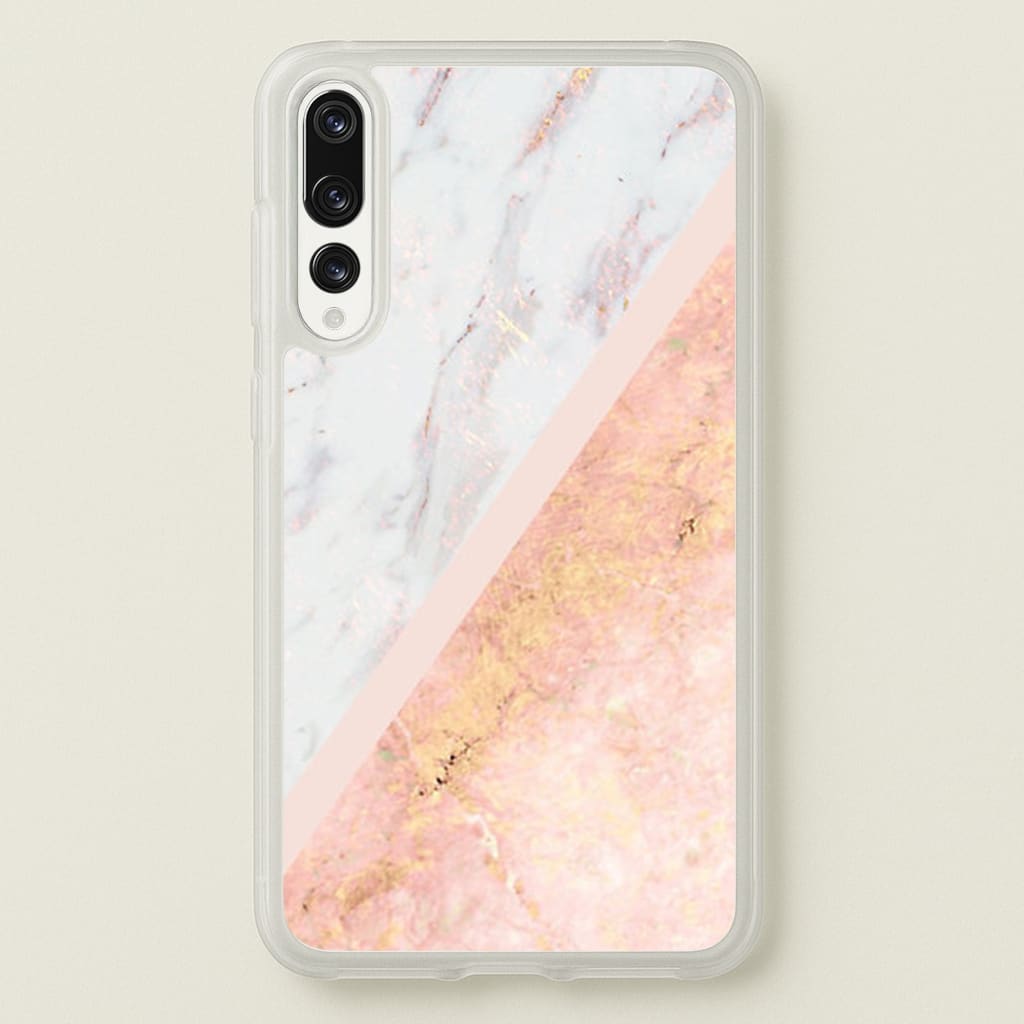 Marble and Rose Gold - marble Phone Case for Huawei P20 Pro