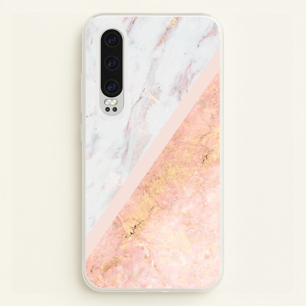 Marble and Rose Gold - marble Phone Case for Huawei P30