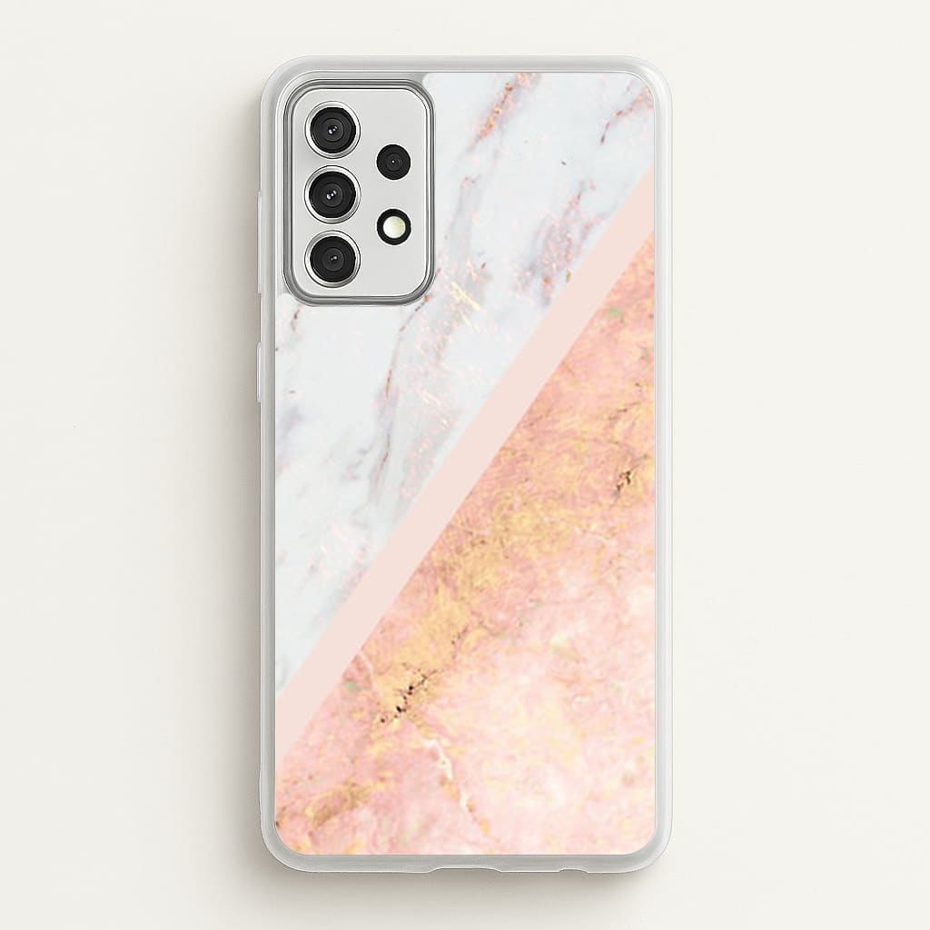 Marble and Rose Gold - marble Phone Case for Galaxy A52 / A52s