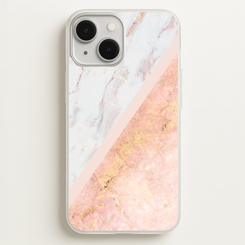 Marble and Rose Gold - marble Phone Case for iPhone 13 Mini