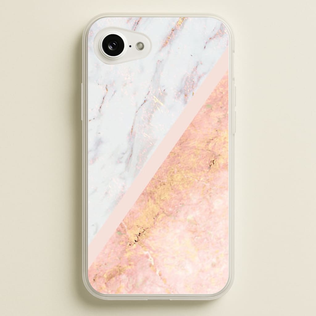 Marble and Rose Gold - marble Phone Case for iPhone 16e