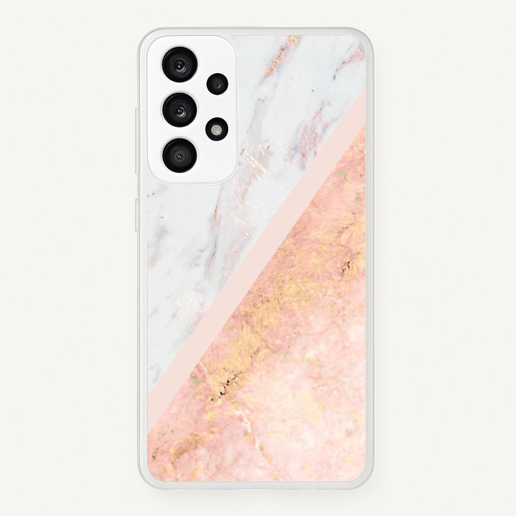Marble and Rose Gold - marble Phone Case for Galaxy A53
