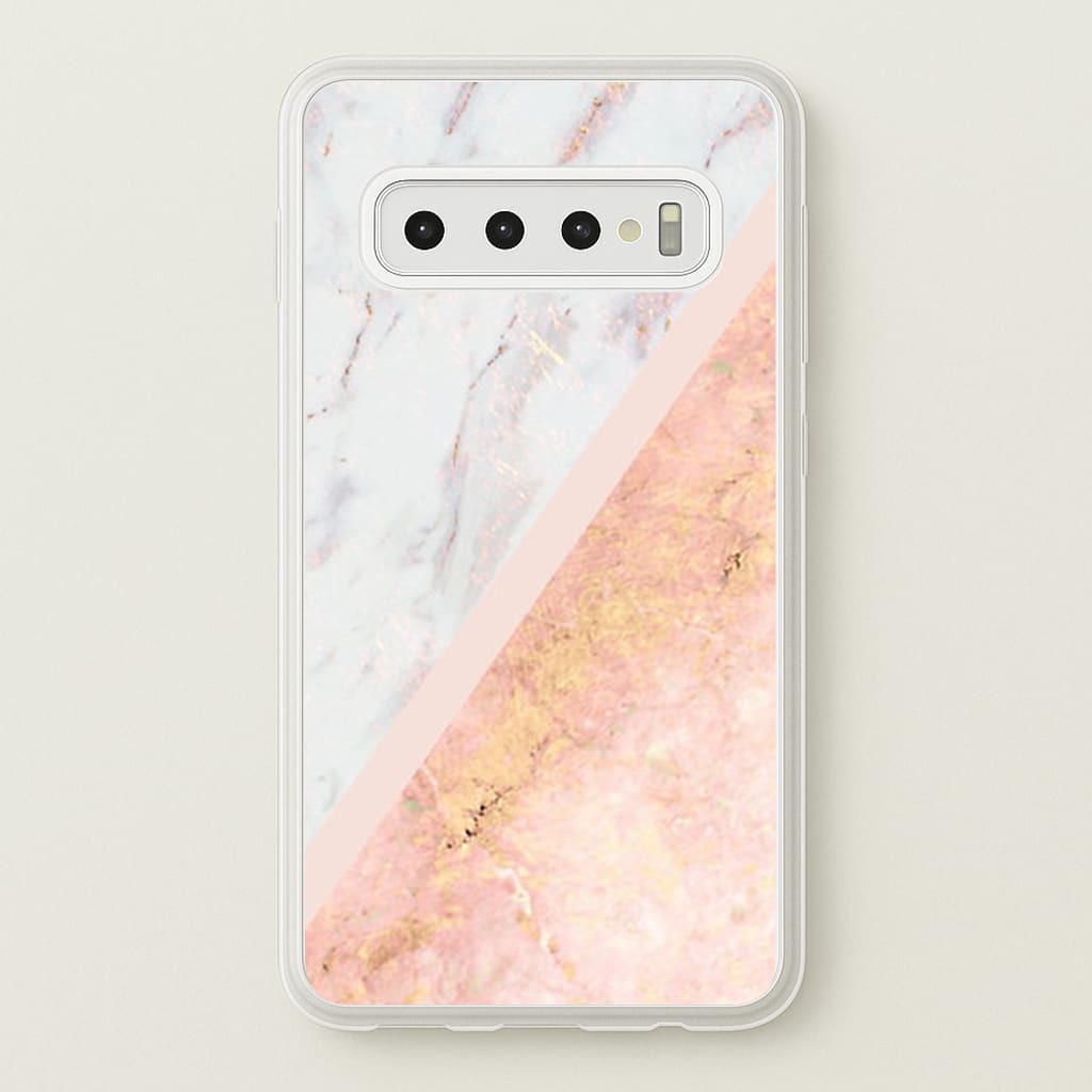 Marble and Rose Gold - marble Phone Case for Galaxy S10