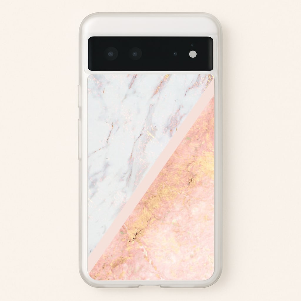 Marble and Rose Gold - marble Phone Case for Google Pixel 6