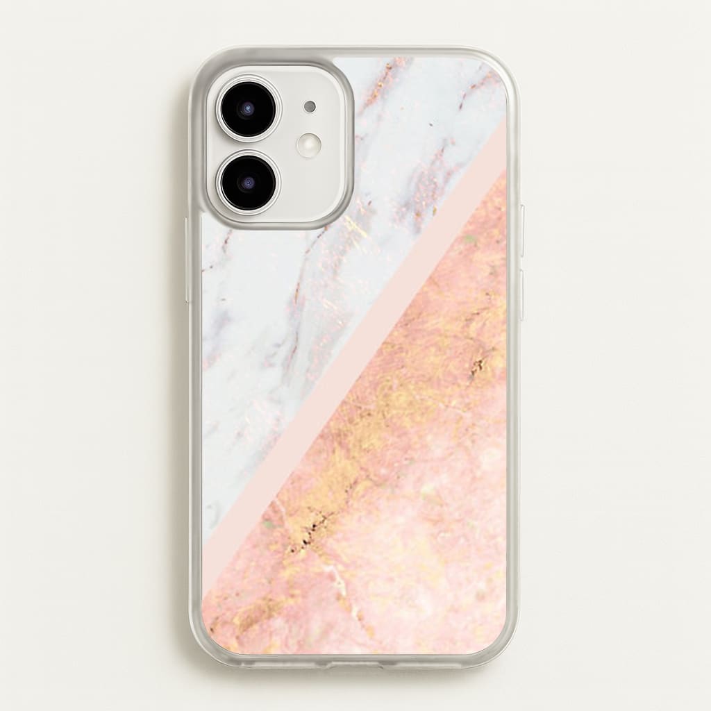 Marble and Rose Gold - marble Phone Case for iPhone 12 / 12 Pro