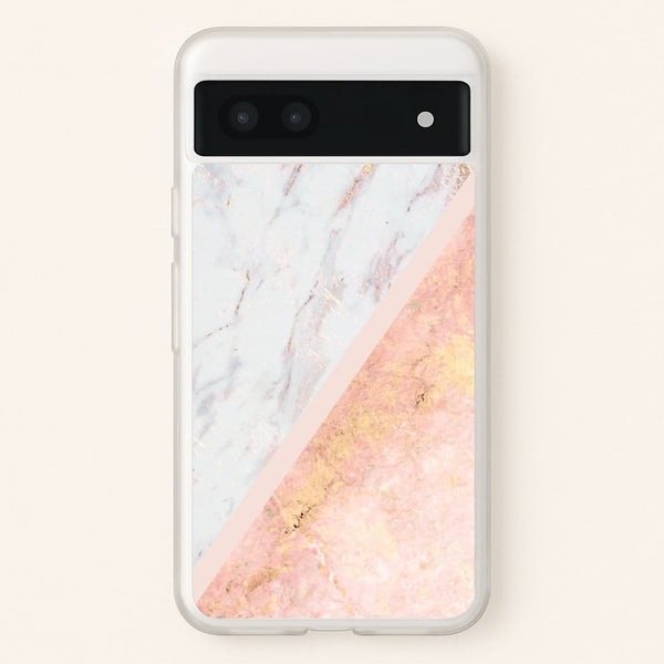 Marble and Rose Gold - marble Phone Case for Google Pixel 6a
