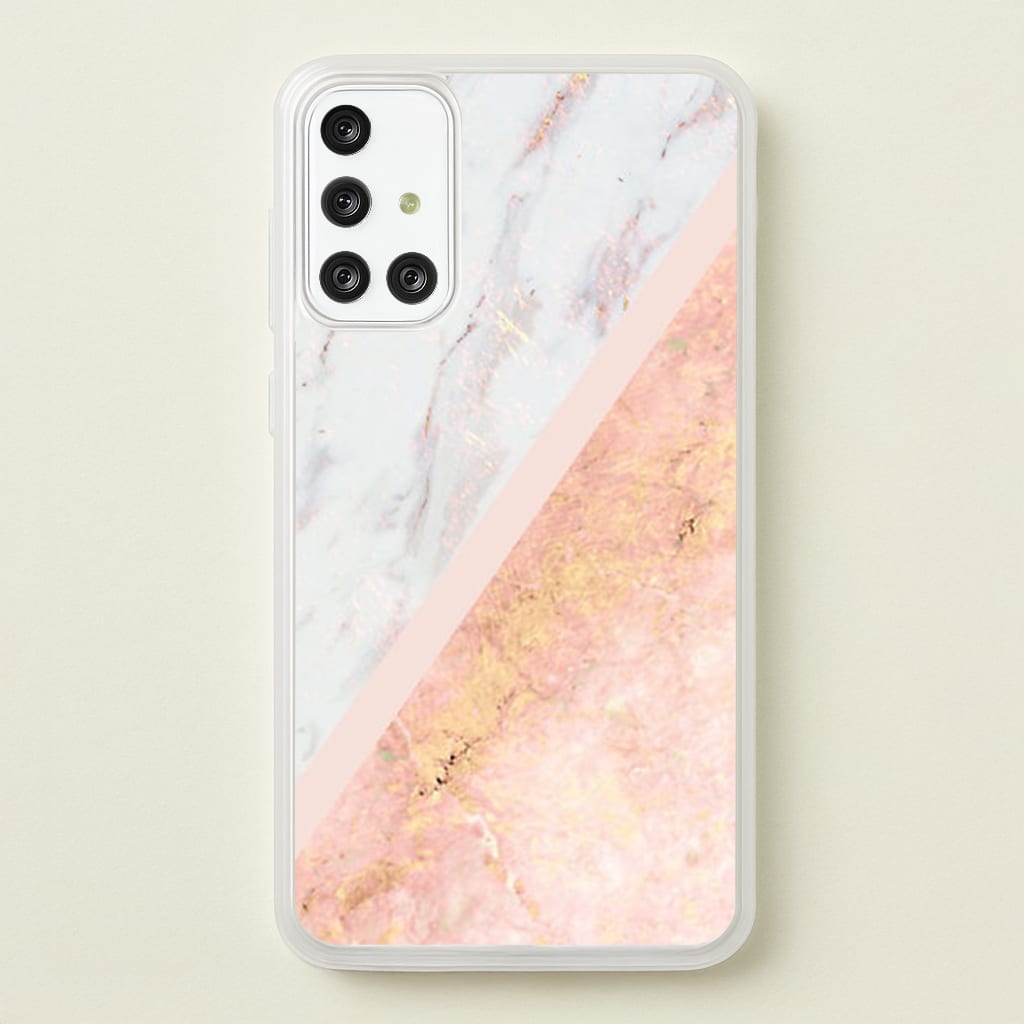 Marble and Rose Gold - marble Phone Case for Galaxy A71
