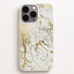 Gold Marble Splatter Phone Case
