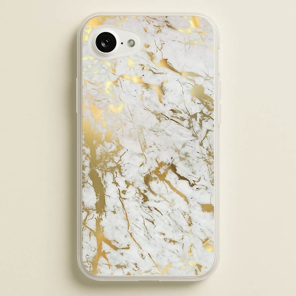 Gold Marble Splatter - marble Phone Case for iPhone 16e