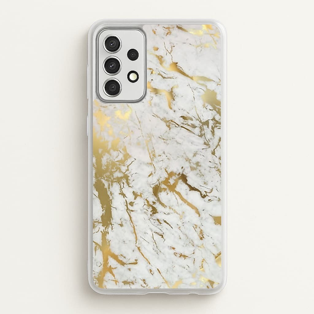 Gold Marble Splatter - marble Phone Case for Galaxy A52 / A52s