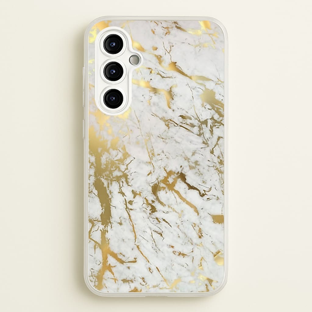 Gold Marble Splatter - marble Phone Case for Galaxy A54