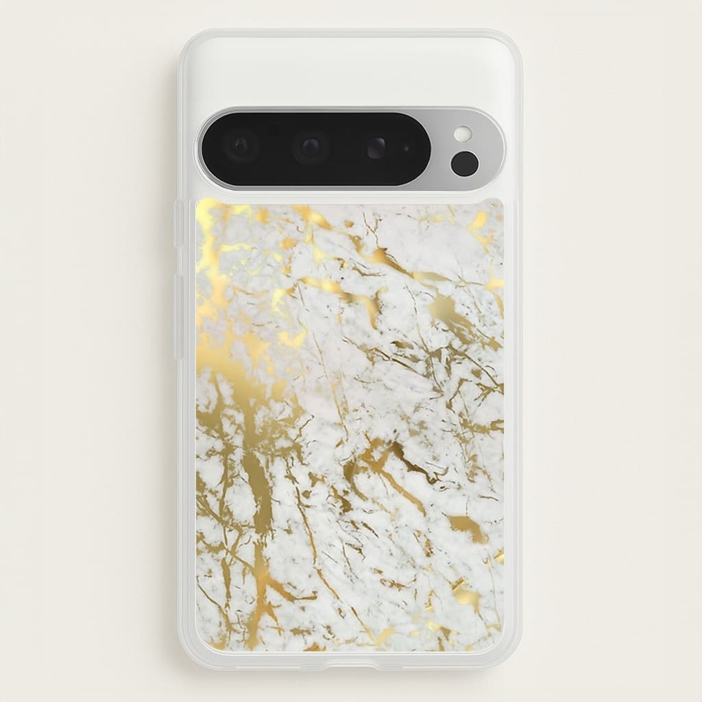 Gold Marble Splatter - marble Phone Case for Google Pixel 9 Pro XL
