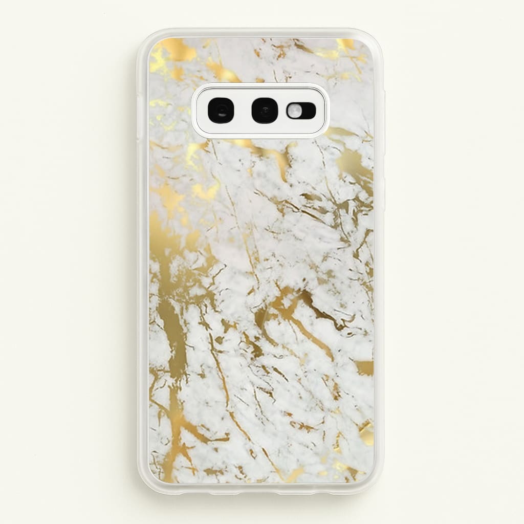 Gold Marble Splatter - marble Phone Case for Galaxy S10e