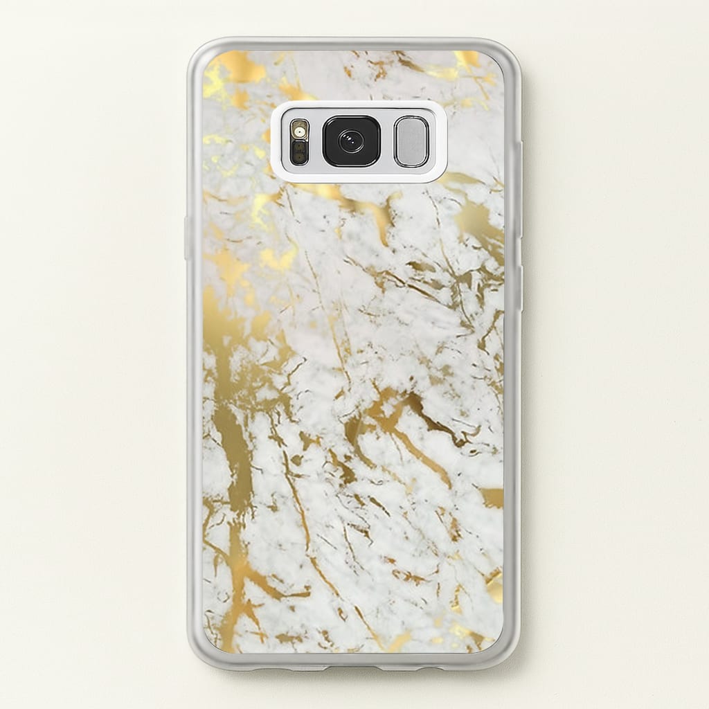 Gold Marble Splatter - marble Phone Case for Galaxy S8