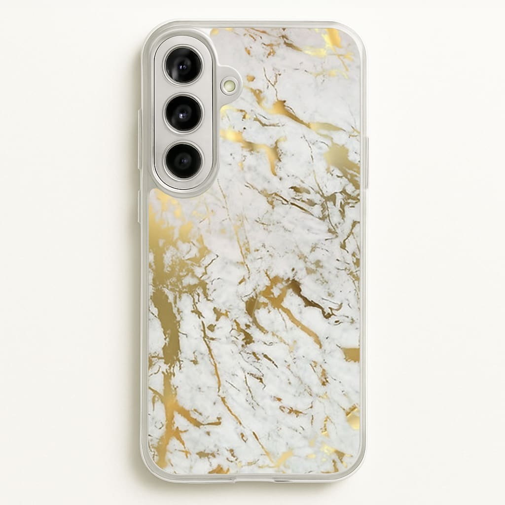 Gold Marble Splatter - marble Phone Case for Galaxy A56