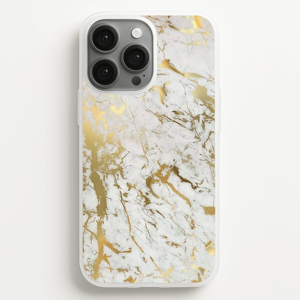 Gold Marble Splatter - marble Phone Case for iPhone 13 Pro Max