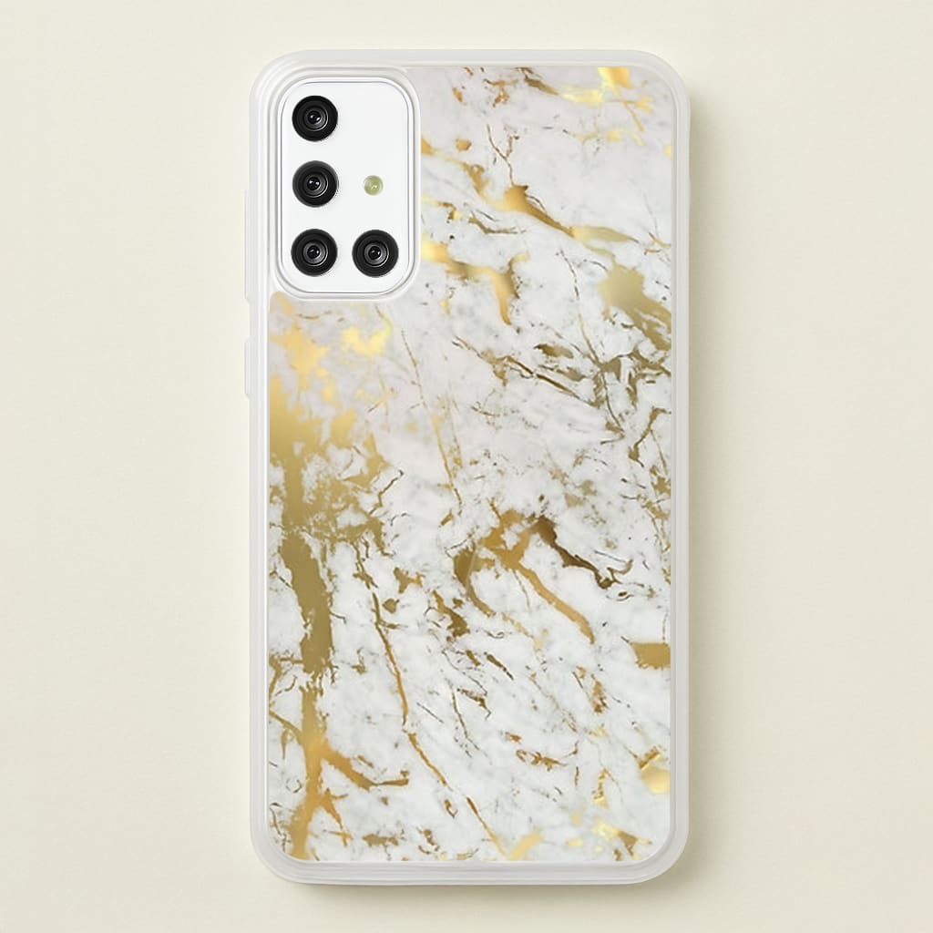 Gold Marble Splatter - marble Phone Case for Galaxy A71