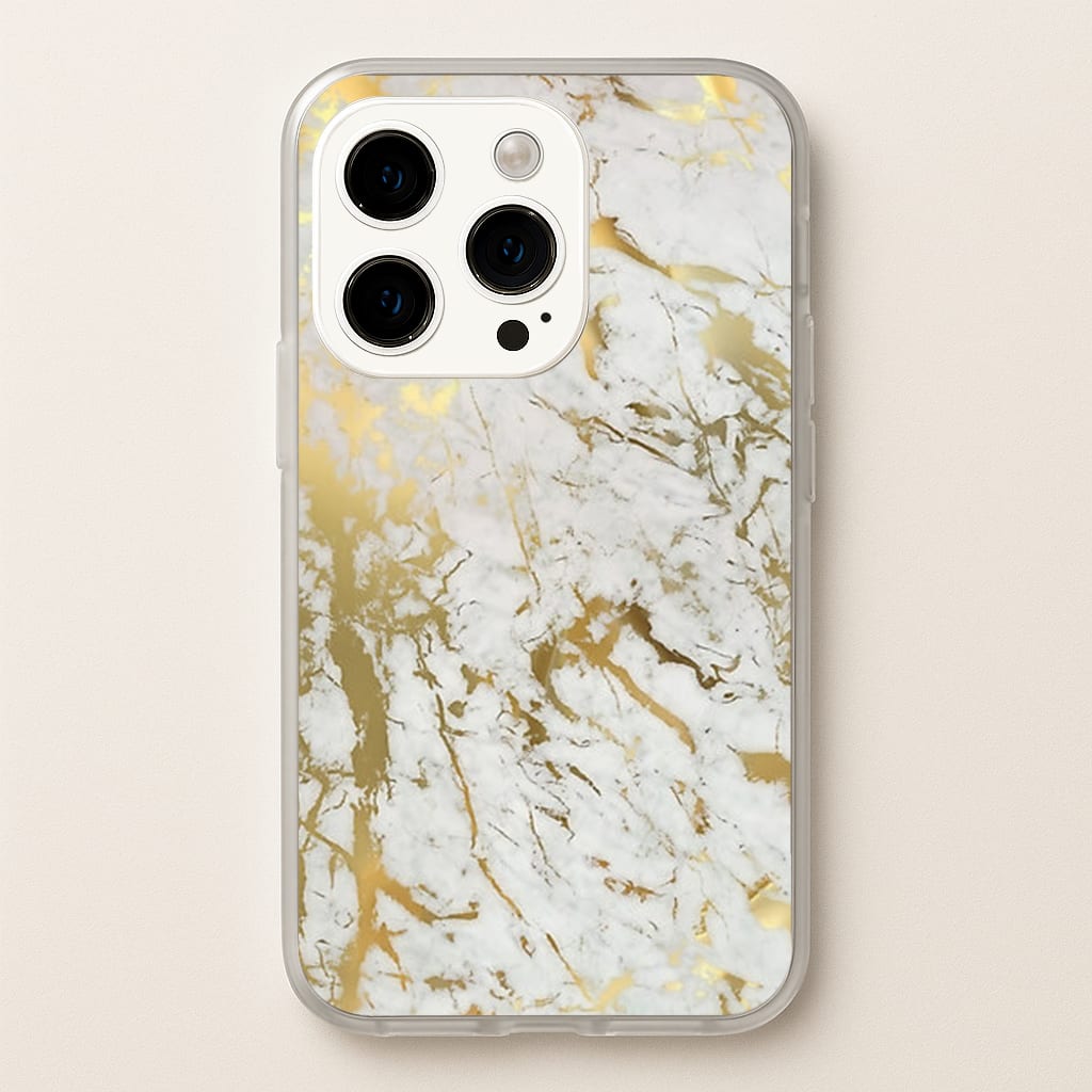 Gold Marble Splatter - marble Phone Case for iPhone 15 Pro Max
