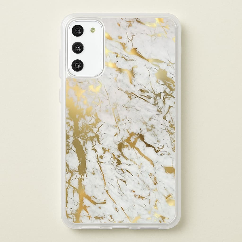 Gold Marble Splatter - marble Phone Case for Galaxy S20
