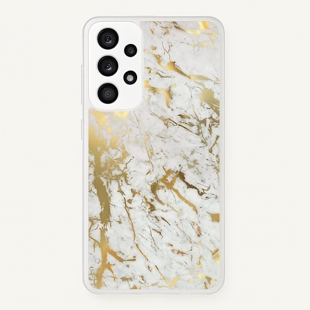 Gold Marble Splatter - marble Phone Case for Galaxy A53