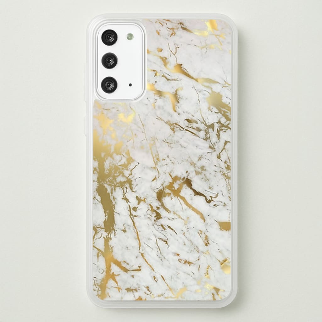 Gold Marble Splatter - marble Phone Case for Galaxy Note 20