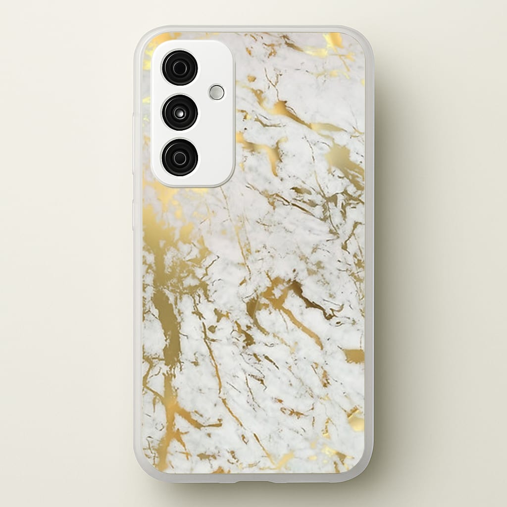 Gold Marble Splatter - marble Phone Case for Galaxy A35