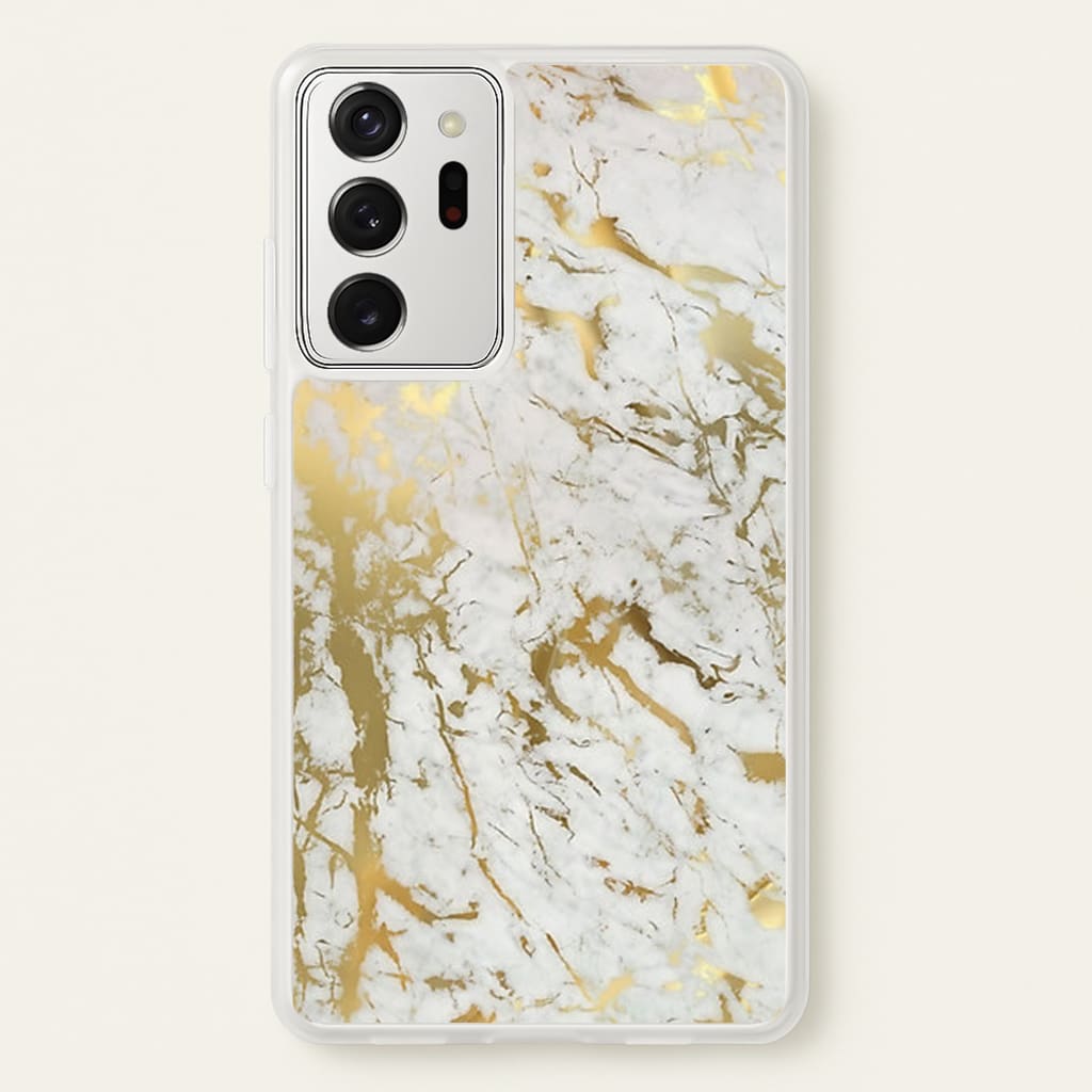 Gold Marble Splatter - marble Phone Case for Galaxy Note 20 Ultra
