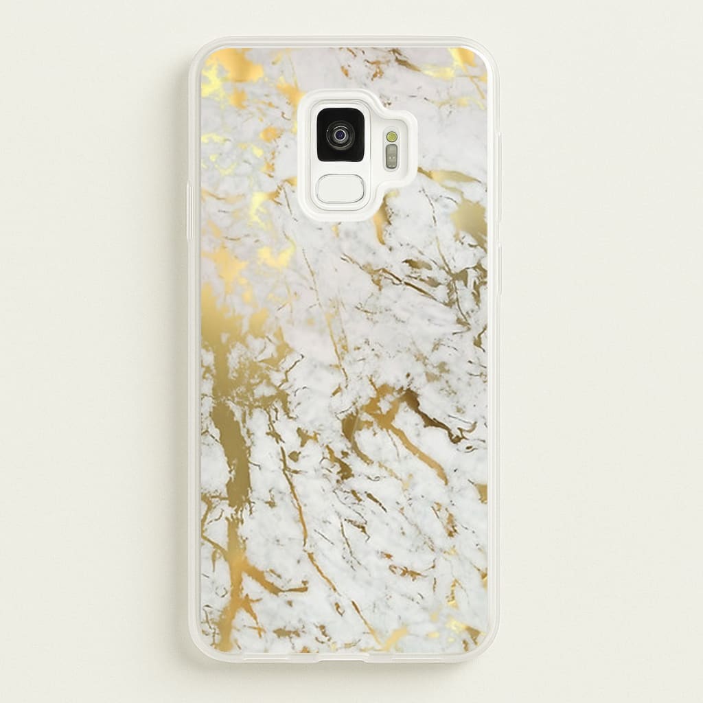Gold Marble Splatter - marble Phone Case for Galaxy S9