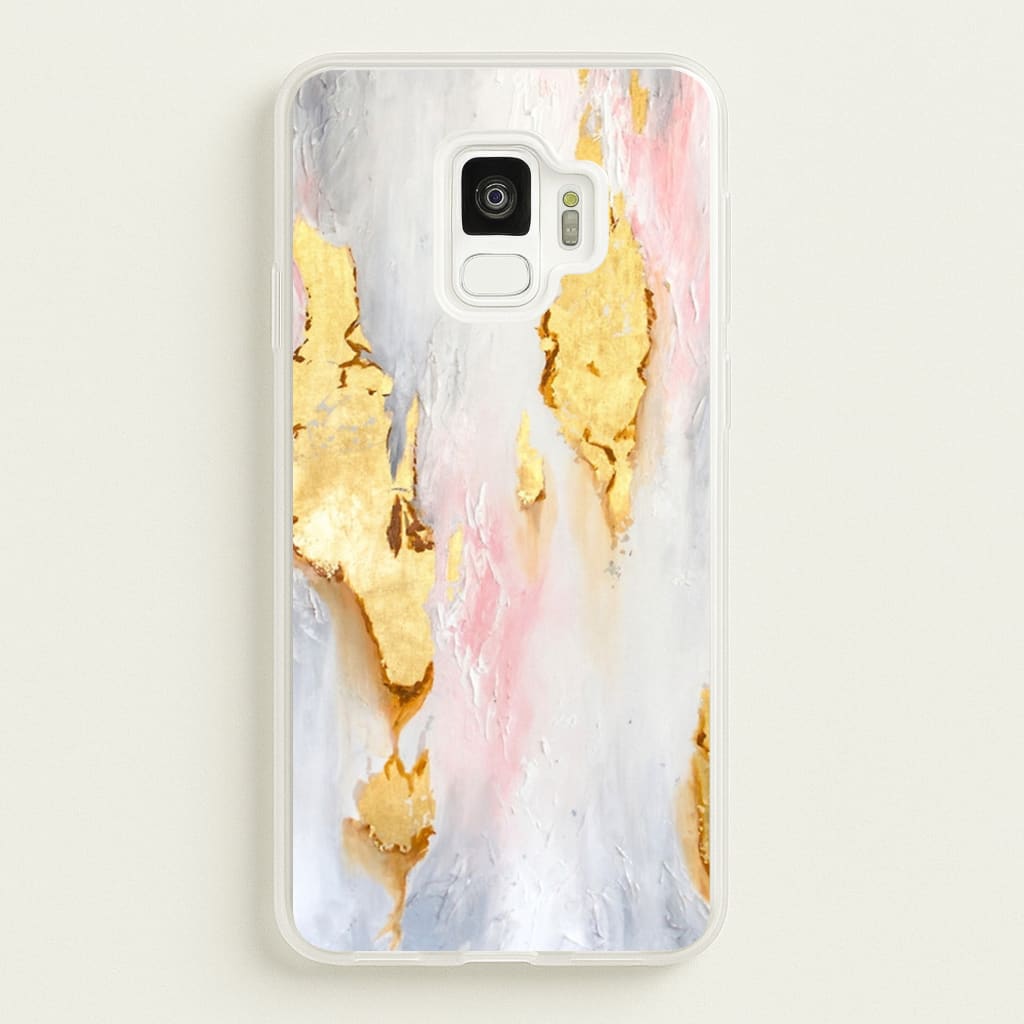 Gold Flaked Marble Pattern - marble Phone Case for Galaxy S9
