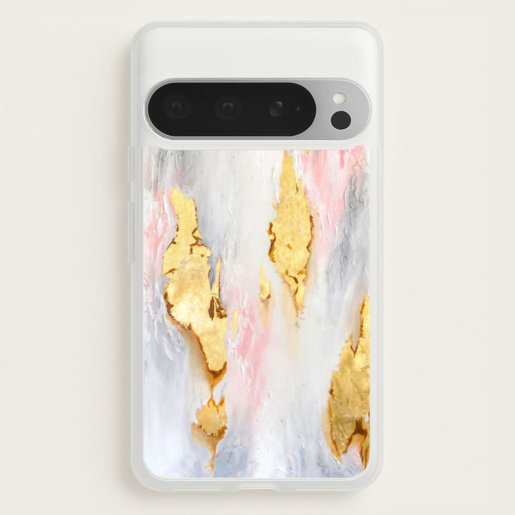 Gold Flaked Marble Pattern - marble Phone Case for Google Pixel 9 Pro XL